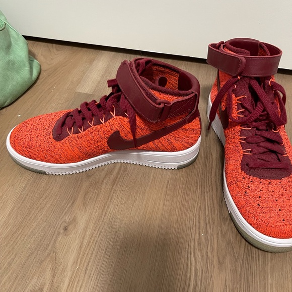 Nike Air Force 1 Ultra Flyknit Mid women’s size 10. Worn once! Style 818018-800 - Picture 3 of 5